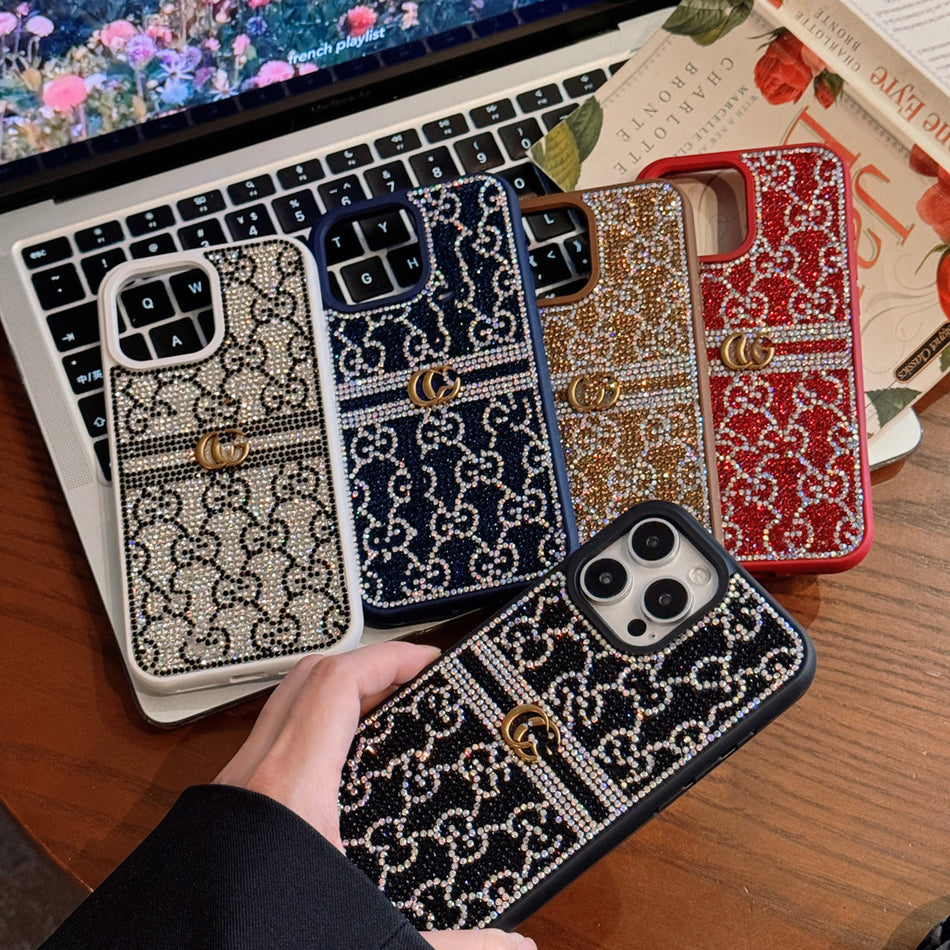 Art Leather Flash Diamond Luxury iPhone Case