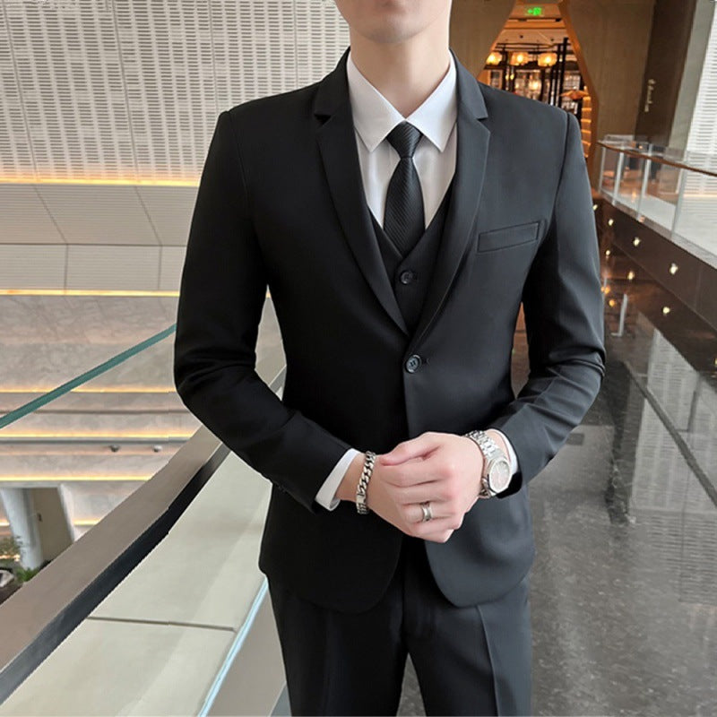 Men’s Slim-Fit Wedding Suit Jacket – Korean High-End Style