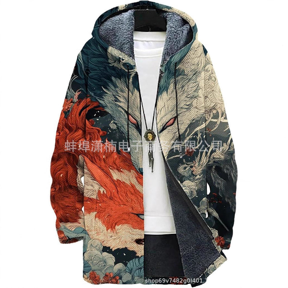 Men’s Chenille Lapel Wool Coat Spring 2025 Trend