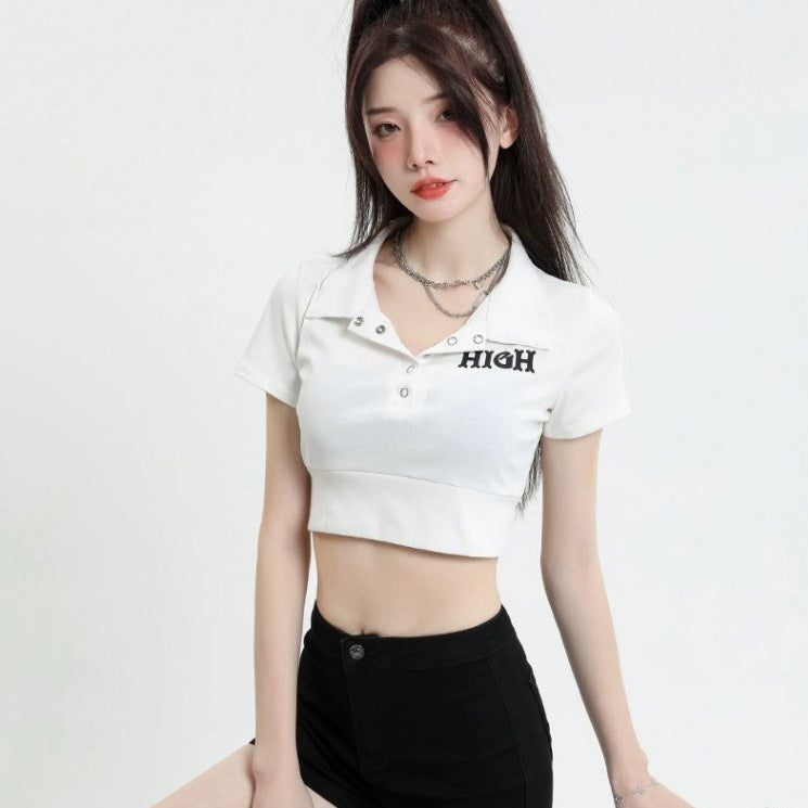 Spice Girl Vintage Polo Cropped Tee
