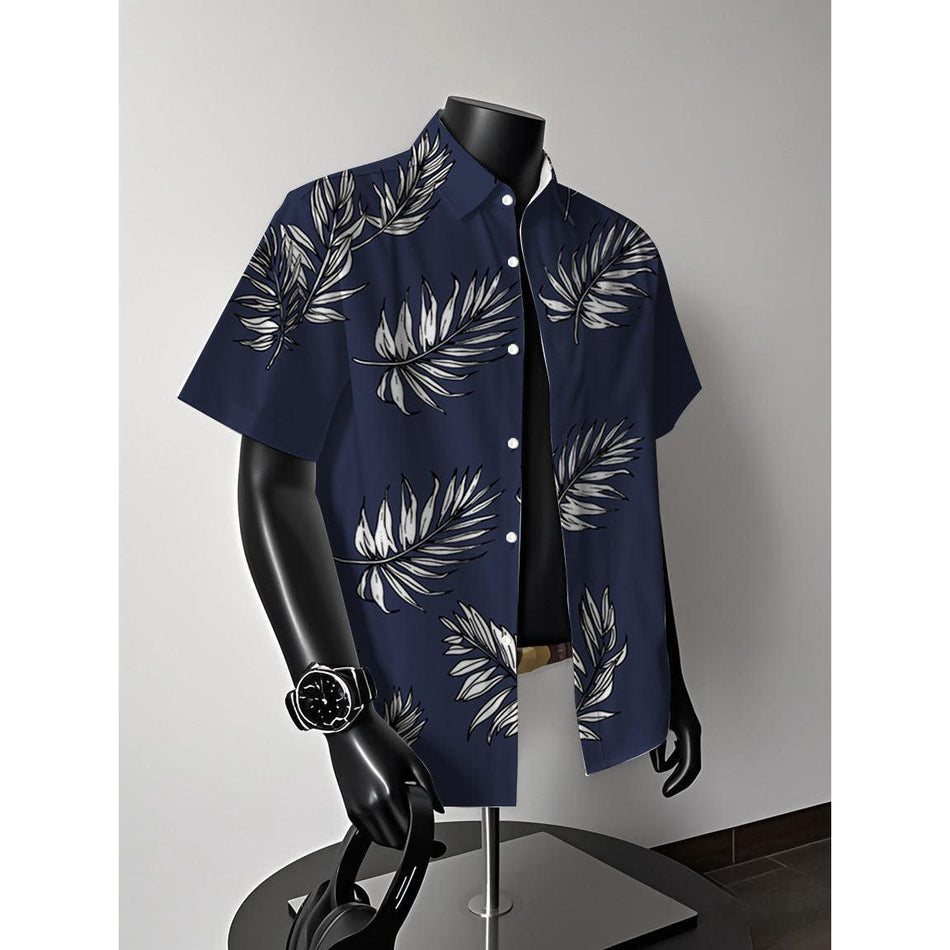 Men’s Hawaiian Floral Shirt – Summer Casual Trendy Beach