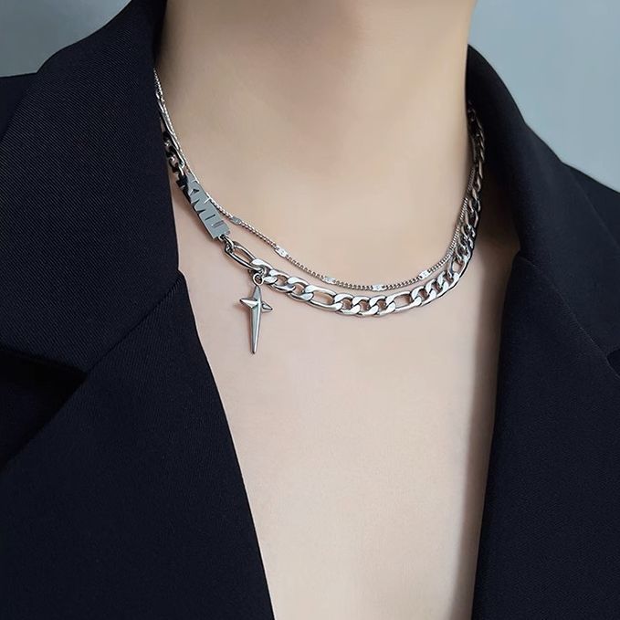 Double Layer Star Necklace – Trendy Unisex Summer Chain