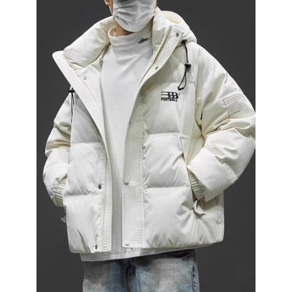 Trendy Men’s Winter White Duck Down Thick Warm Puffer Jacket