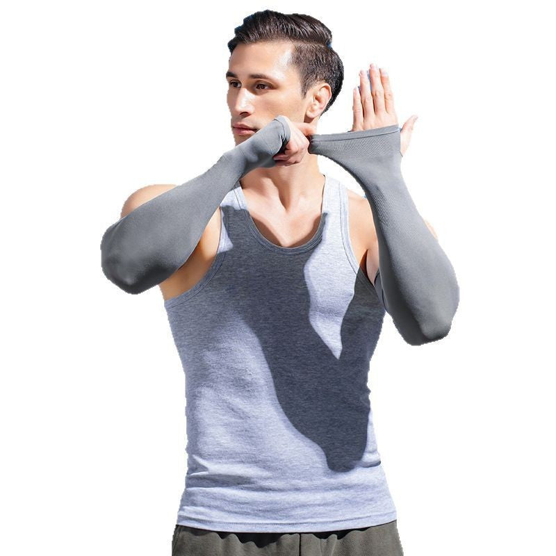 Men’s Ice Silk UV Sleeves | Thin Sports Arm Cover