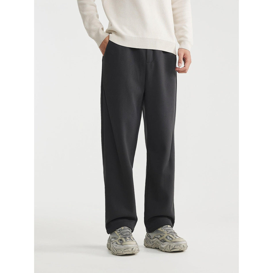 Momeike Men’s Fleece-Lined Thickened Straight-Leg Winter Pants