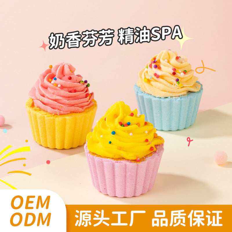 80g Cake Bath Bomb – Multi-Bubble Fragrant Essential Oil Bath