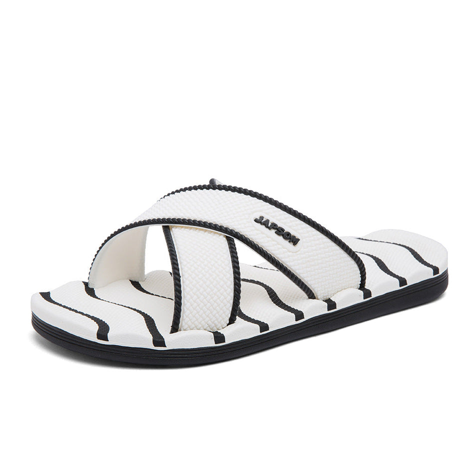 STOCK-Men's EVA Bathroom Slippers | Plus Size Outdoor Sandals