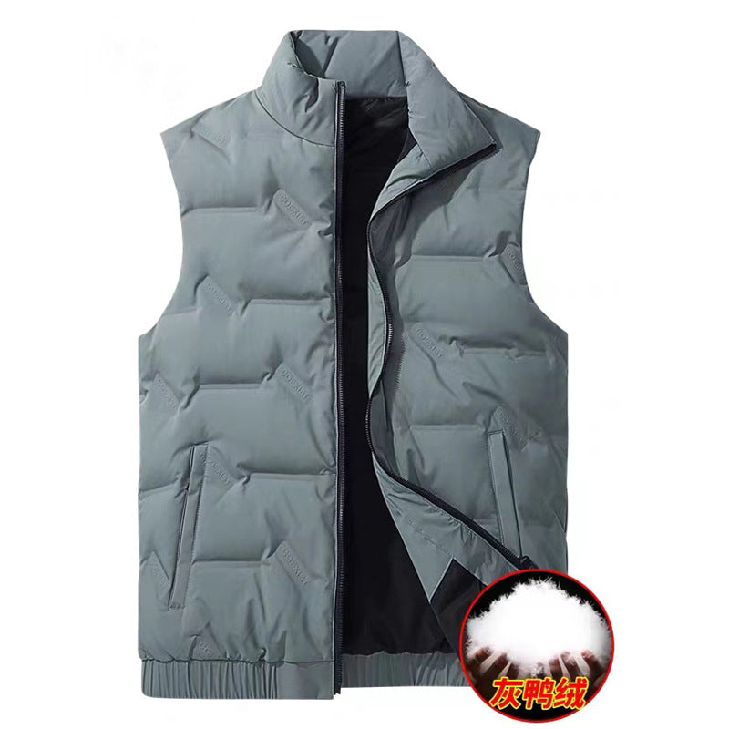 Men’s Thickened Down Vest – Korean Fashion Large Size Waistcoat
