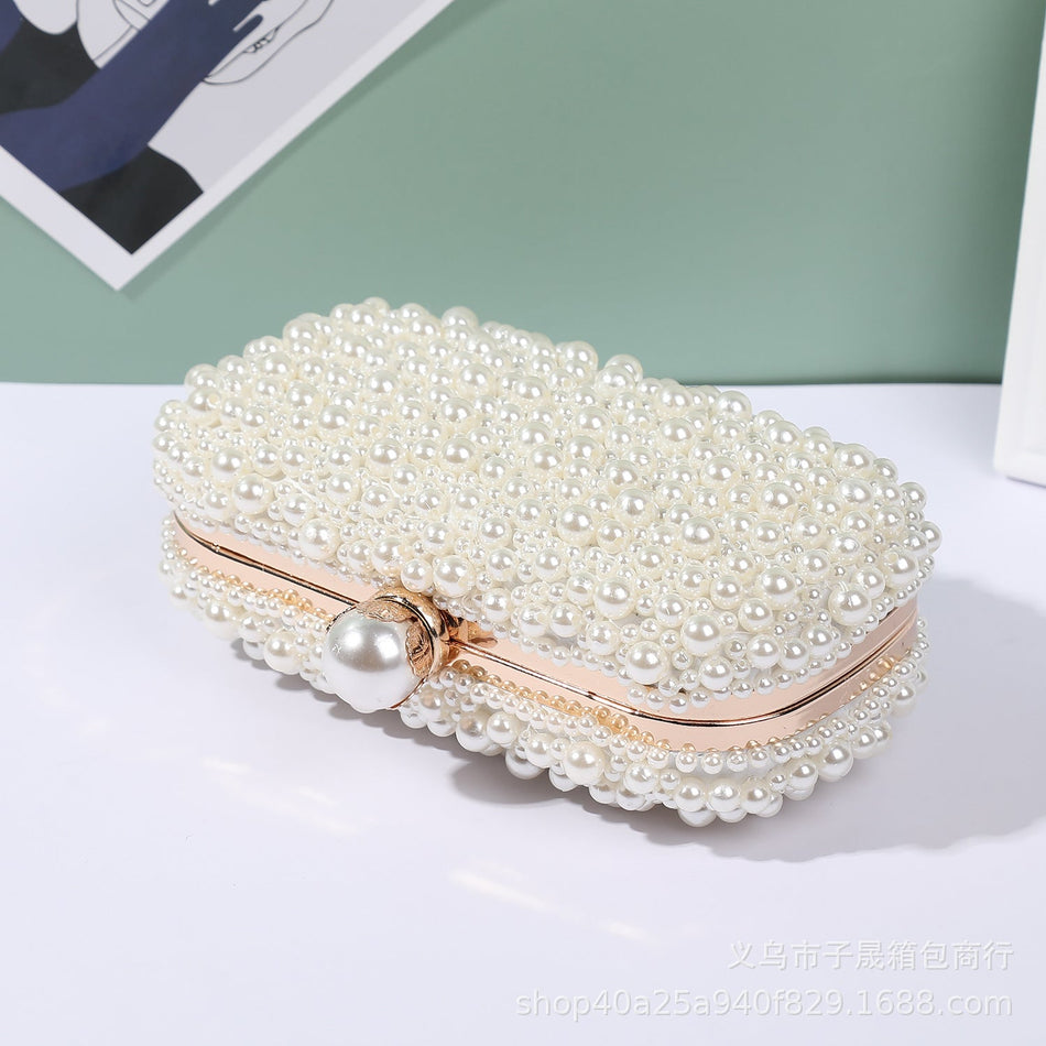 Luxury Pearl Clutch Bag – Handmade Party Evening Bag