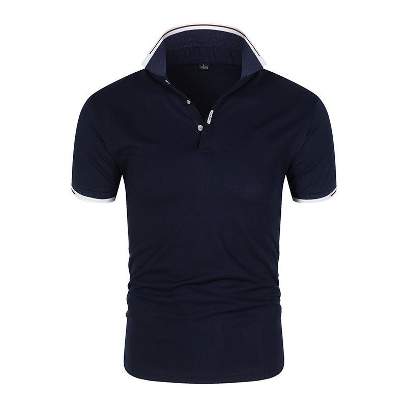 STOCK-Solid Color Men's Polo Shirt – Casual & Stylish
