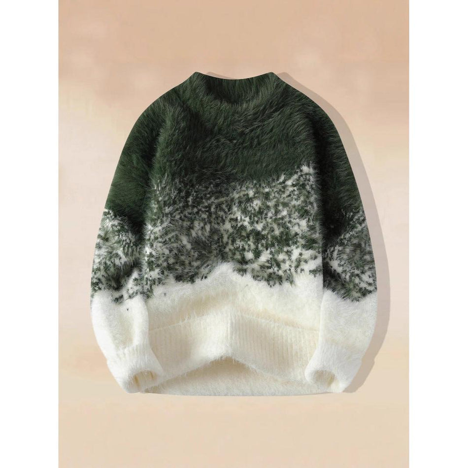 Men’s Gradient Mink Velvet Thick Winter Knitwear