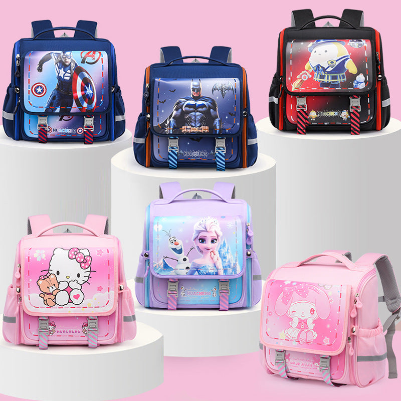 STOCK-Ultra-Light Spine Protection School Backpack for Grades 1–4