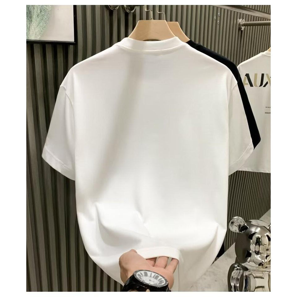 STOCK-Starry Rhinestone T-Shirt for Men – Loose Fit 2025 Tee