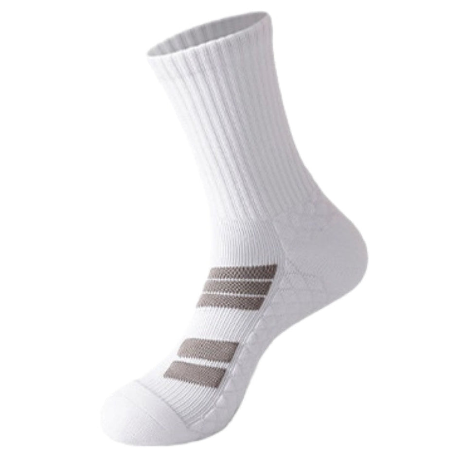 Men's Mid-Calf Marathon Running Socks with Towel Bottom