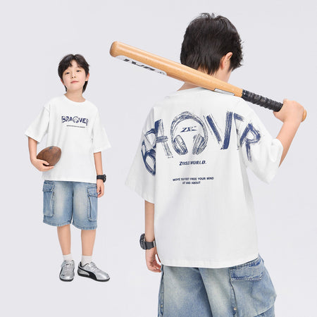 Boys’ Summer Cotton T-Shirt 2026 – Trendy Half Sleeve – Summer Kids Fashion Nepal | Tudoholic