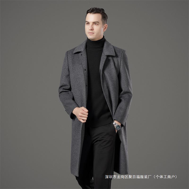 Men’s Long Wool Coat – High-End Autumn Winter Fashion