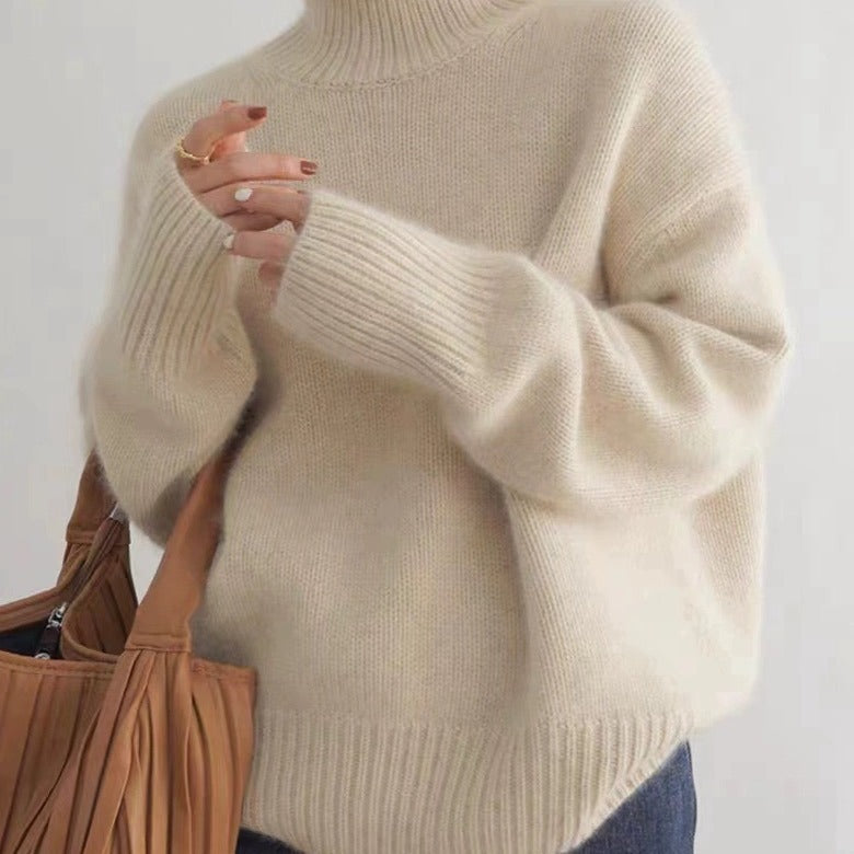 Women’s Thick Turtleneck Knitted Sweater for Winter