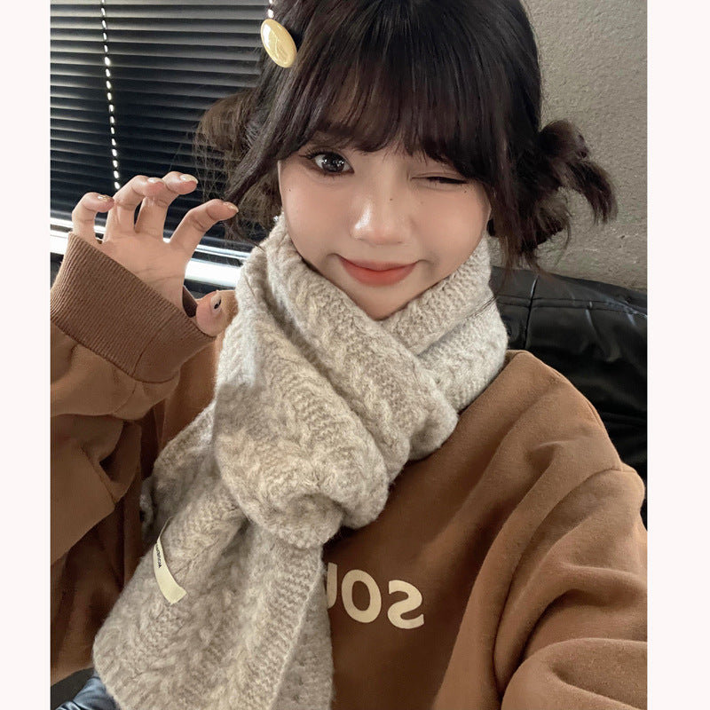 Wool Blended Twist Scarf