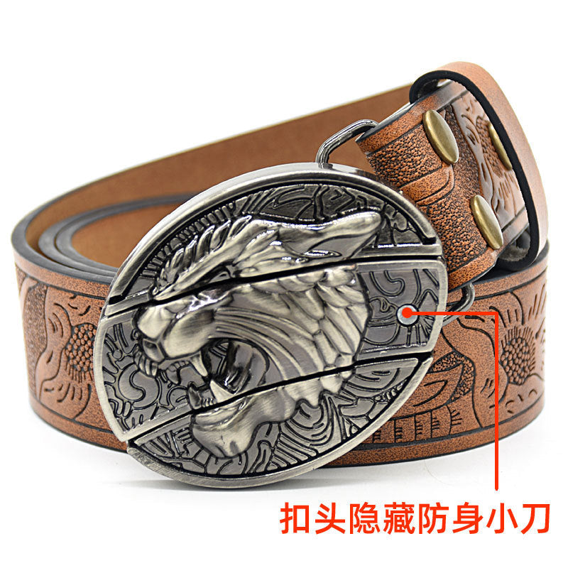 Printed Knife Embossed Men’s Student Belt