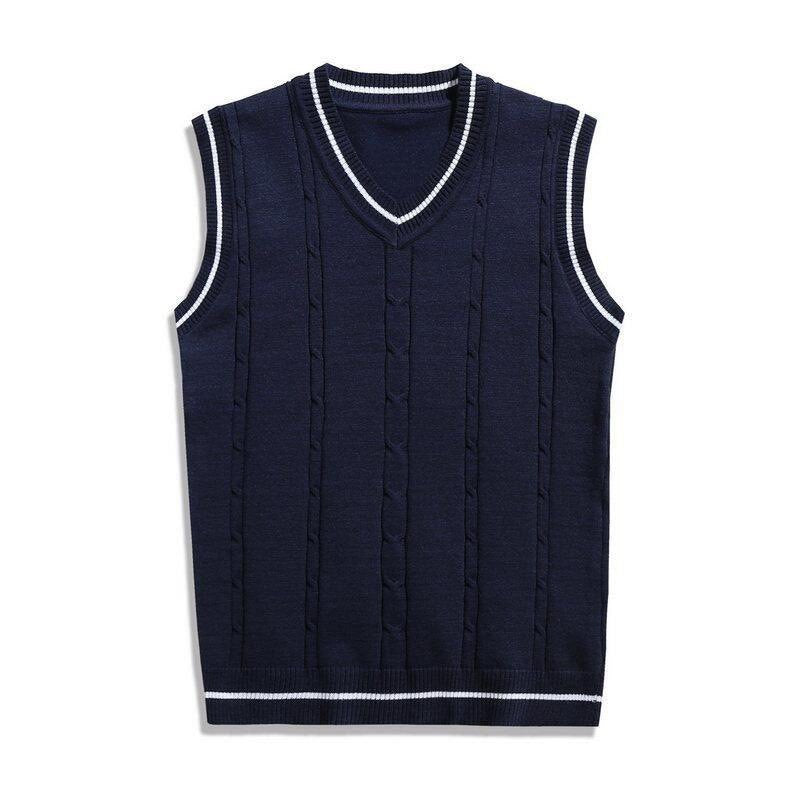 Men’s V-Neck Wool Knit Vest Autumn-Winter