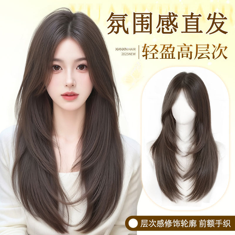 Full Lace Wig for Women – Long Straight Fluffy Invisible Hair