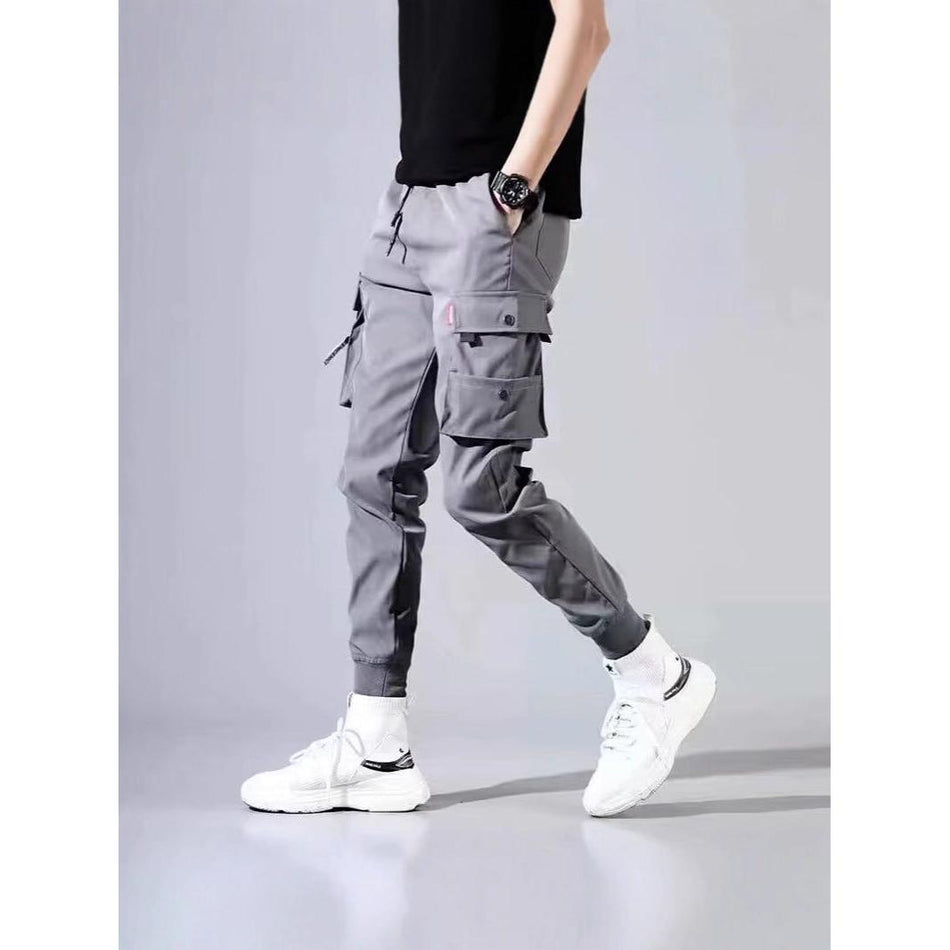 Men’s Summer Cargo Joggers – Loose & Multi-Pocket Trendy