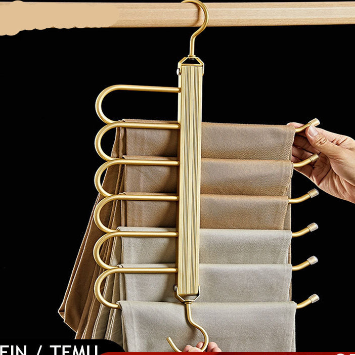Folding Aluminum Pants Rack – Multi-Layer Hanger