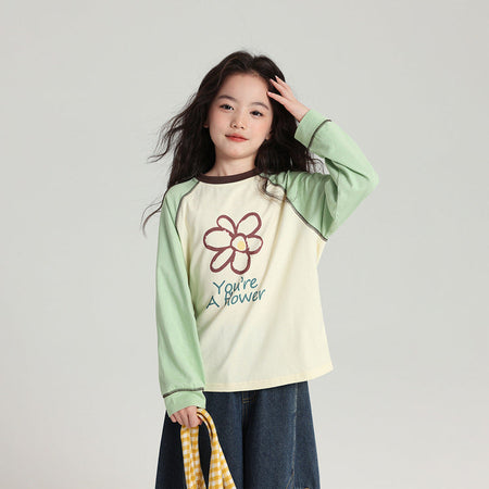 Pudding Haru Girls’ Loose Raglan Long-Sleeve Tee 2026 – Kids Fashion Nepal | Tudoholic
