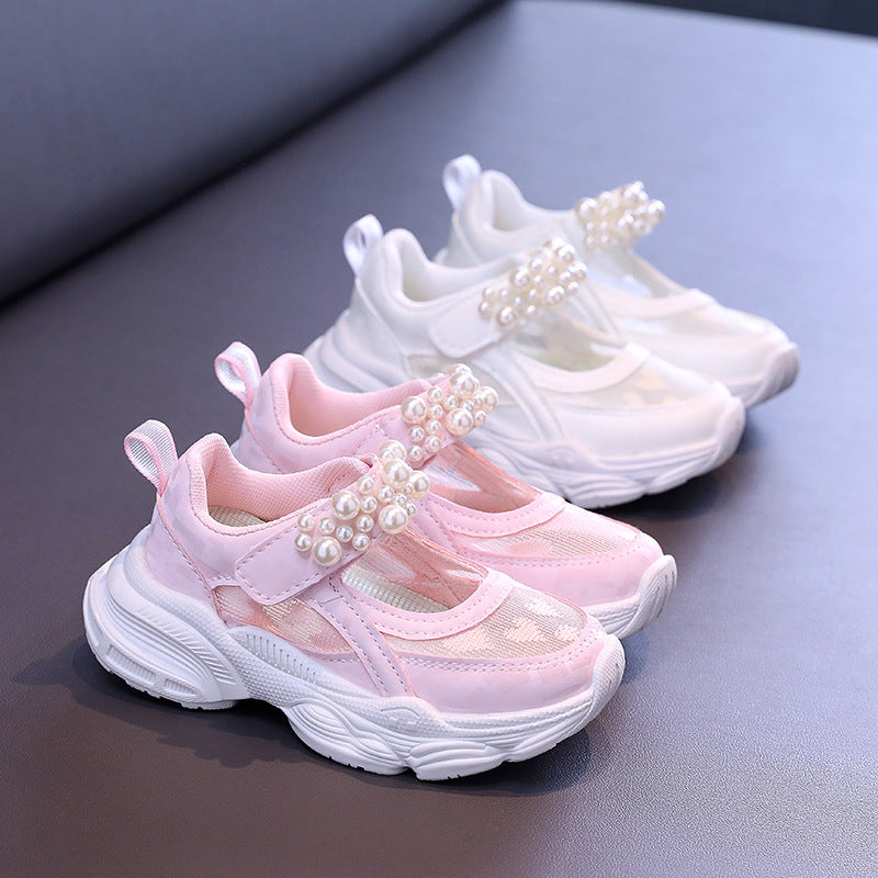 Girls’ Mesh Cut-Out Sneakers