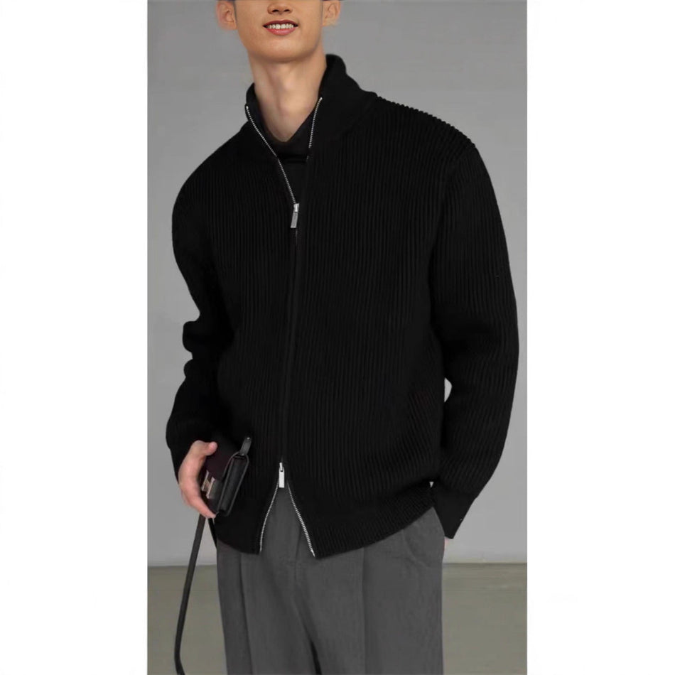 Men’s Slim Chain-Detail Knitted Cardigan Nepal