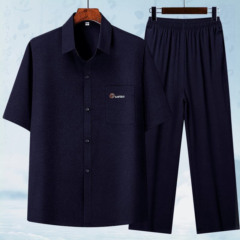 Men's Summer Shirt & Pant Set – Cool Wear for Dad