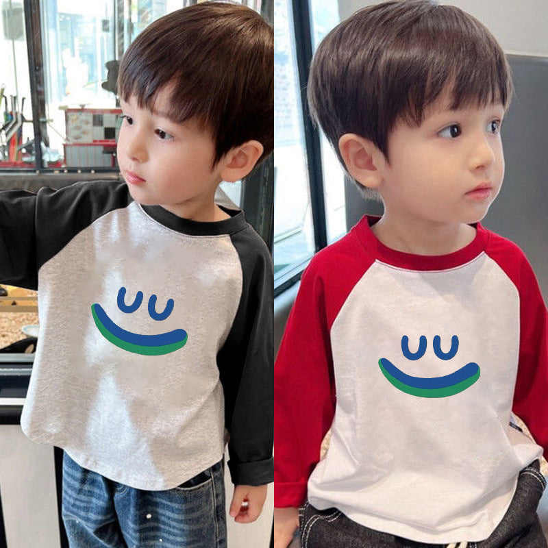 Kids’ Smiley Long-Sleeve T-Shirt – Cotton Spring Top