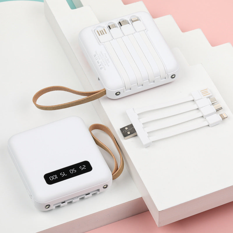 10,000mAh Cartoon Mini Power Bank with Cable