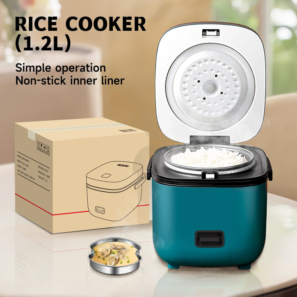 1.2L Mini Rice Cooker Small Household Cooker for 2 People