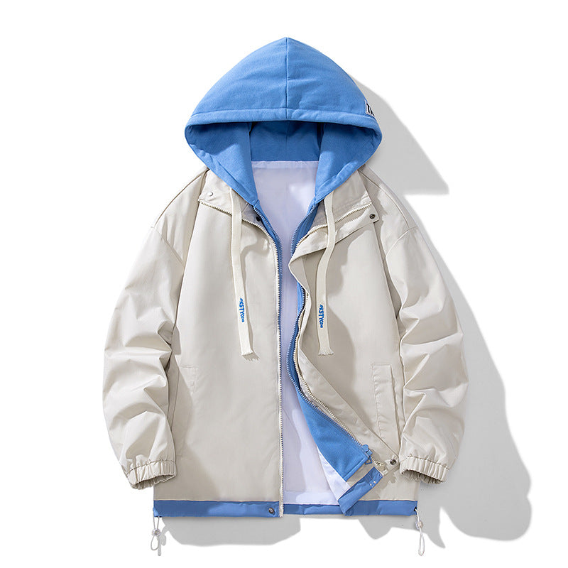 Men’s Casual Loose Hooded Jacket Japanese Trendy