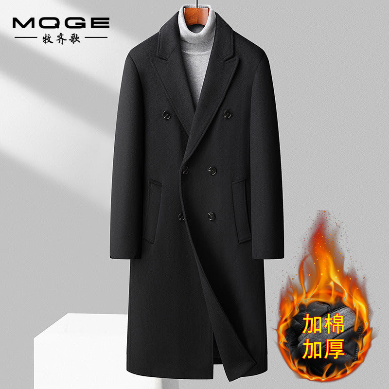 Men's Autumn-Winter Korean Slim-Fit Double-Breasted Wool Coat