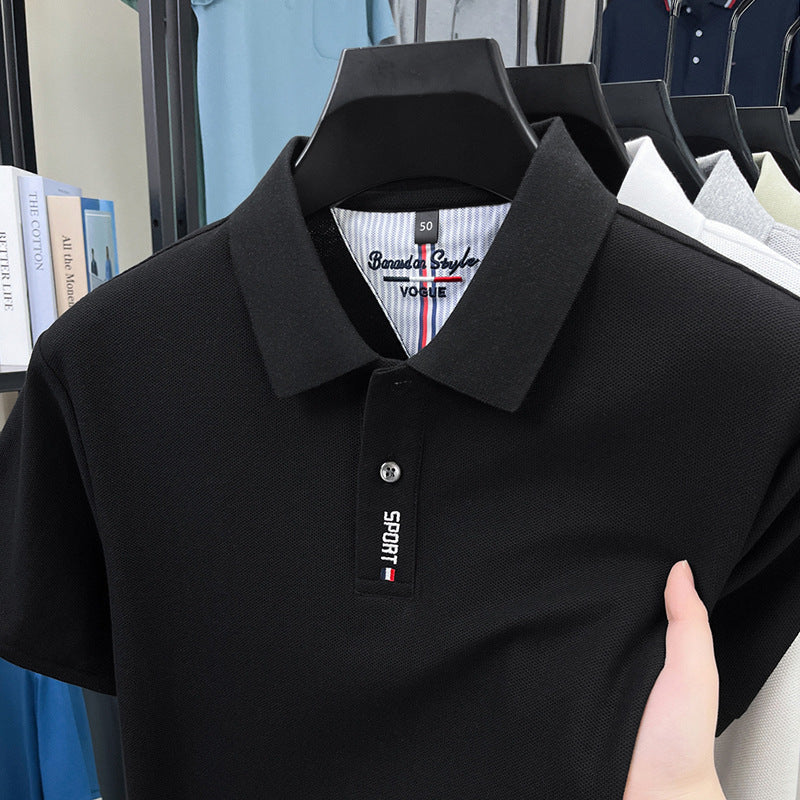 Men's Pure Cotton Embroidered Polo T-Shirt Breathable Fit