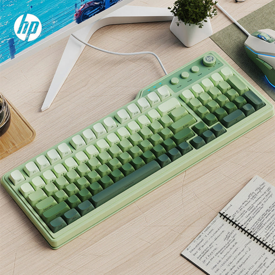 HP Gradient Side Engraved Wired Keyboard 99 Keys Gaming