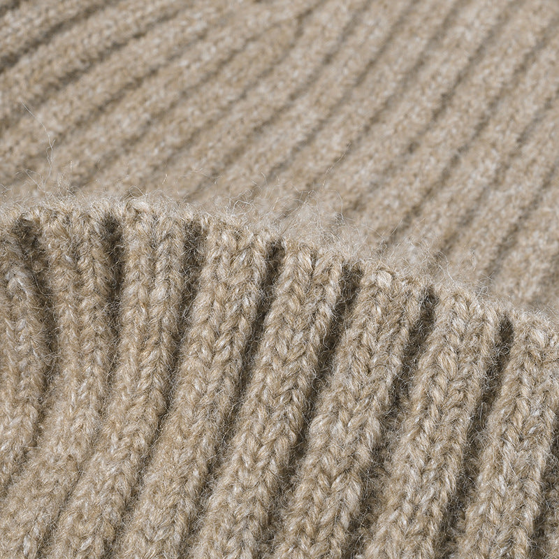 Autumn Winter Wool Thickened Cold Hat Women Men Knit Hat