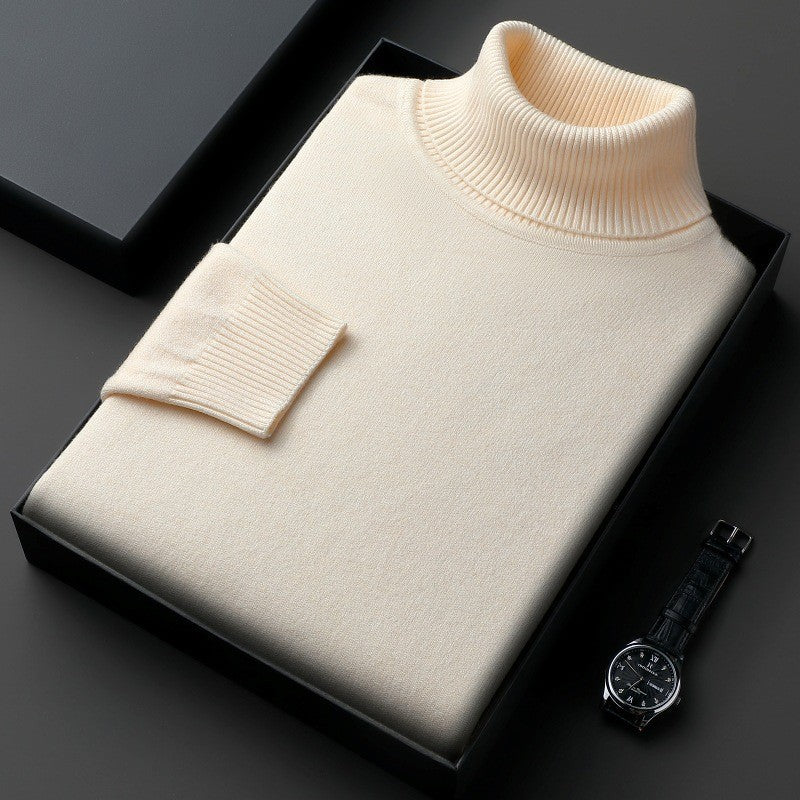 Men’s Winter Turtleneck Sweater – Thick Loose Casual Top