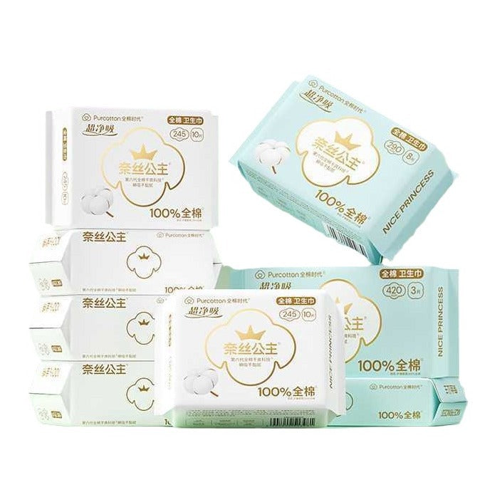 All Cotton Age Princess Ness Ultra-Thin Mini Sanitary Pads – 20