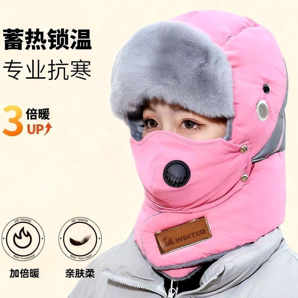 Unisex Autumn Winter Lei Feng Hat with Ear Protection Cotton