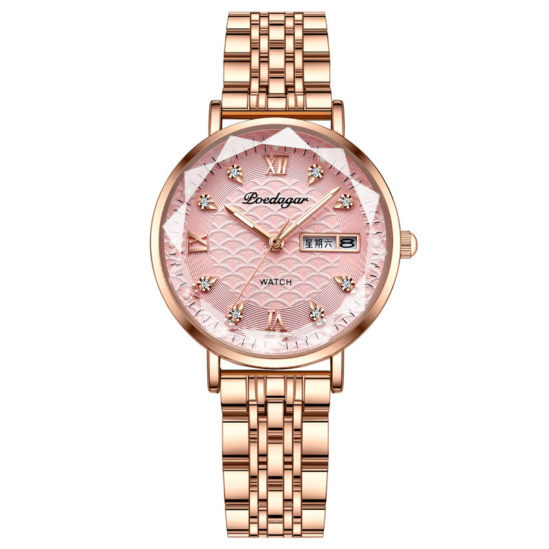 Swiss Brand Women's Waterproof Watch – Timeless Elegance,