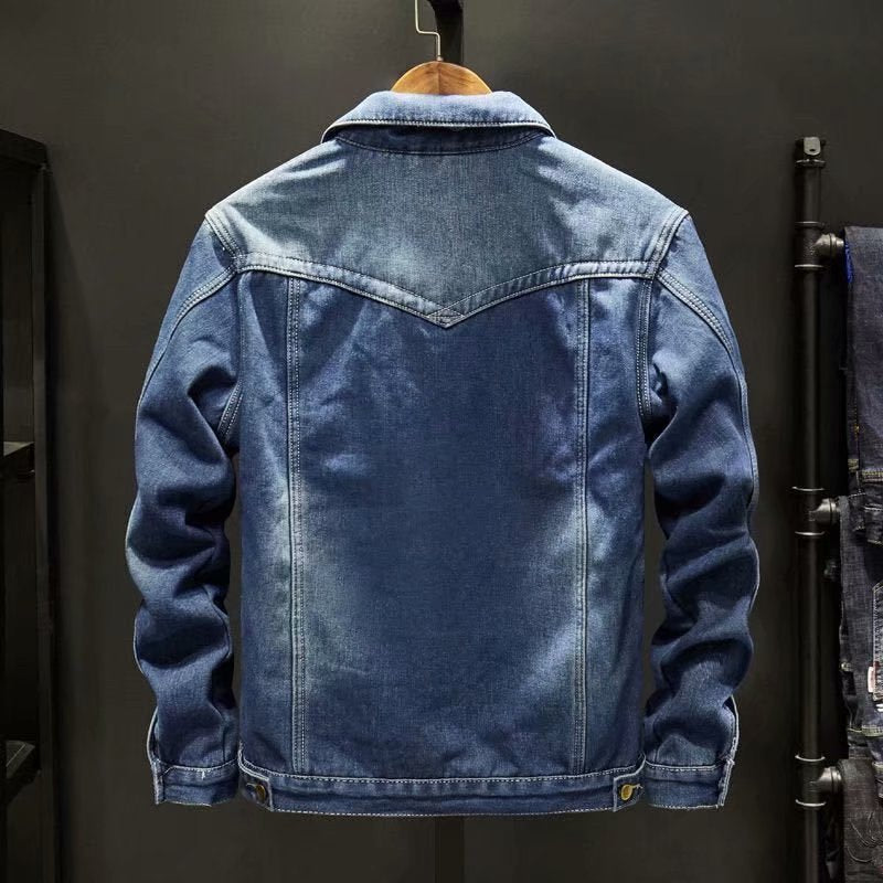 Men’s Fleece-Lined Denim Coat – Thick & Trendy