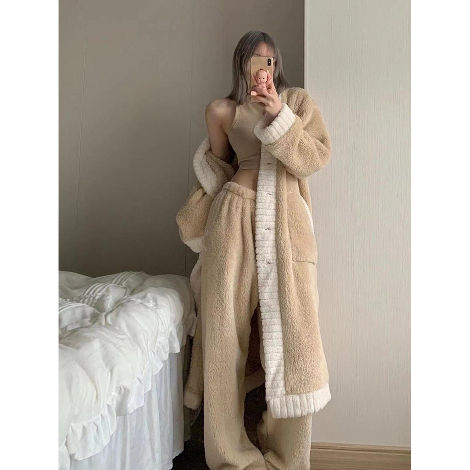 STOCK-Women’s Coral Fleece Pajama Set