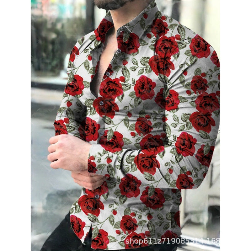 Floral Beach Shirt – Long Sleeve Hawaiian Vibes