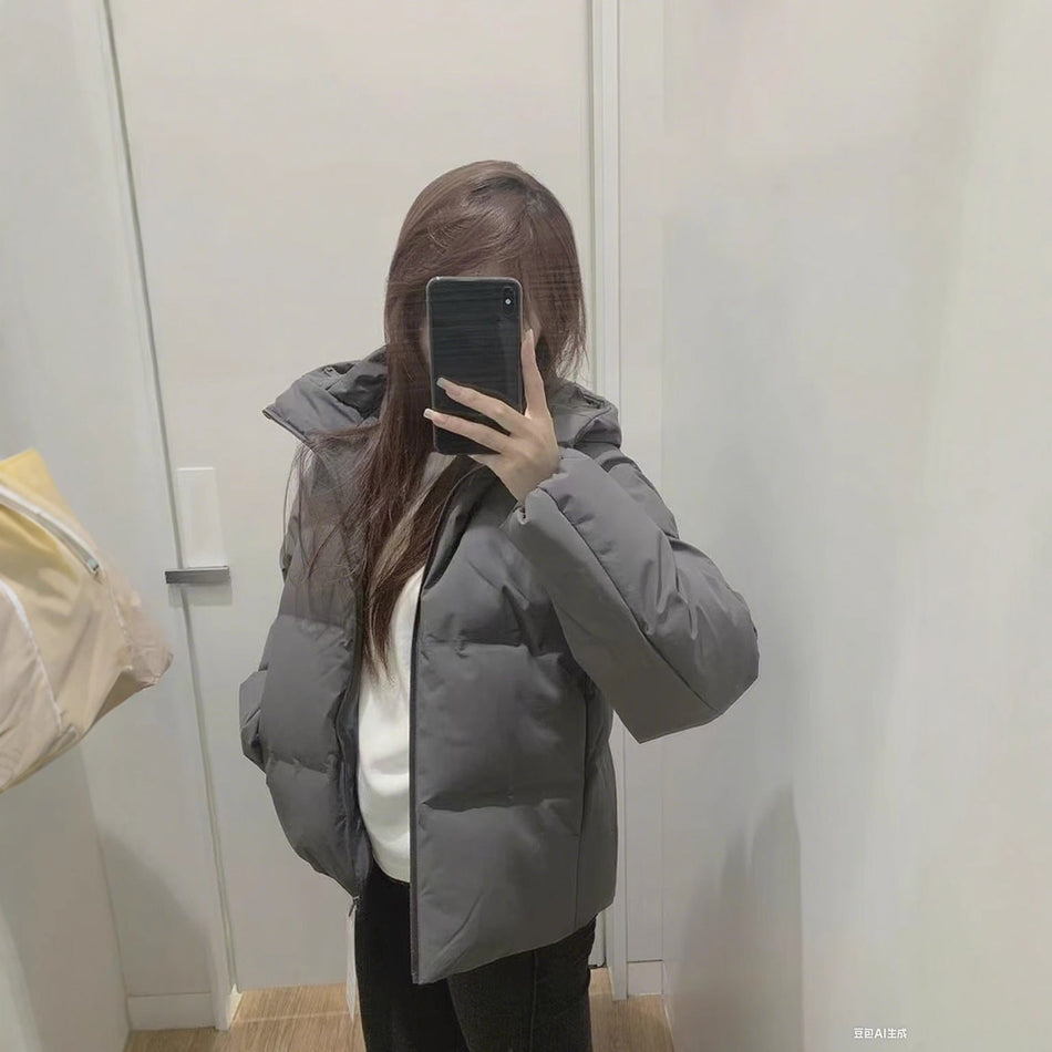 STOCK-Warm Hooded Cotton Jacket