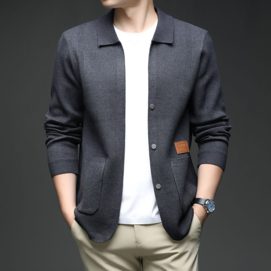 STOCK-Men's Pocket Cardigan Sweater – Autumn Winter Casual Jacket