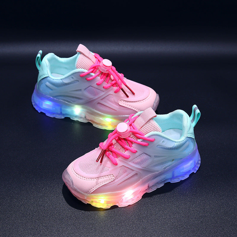 Breathable Mesh LED Sneakers for Boys Summer Wear Kids