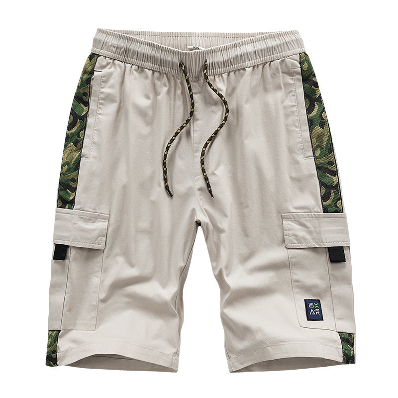 Men’s Multi-Pocket Cotton Shorts – Loose European & American